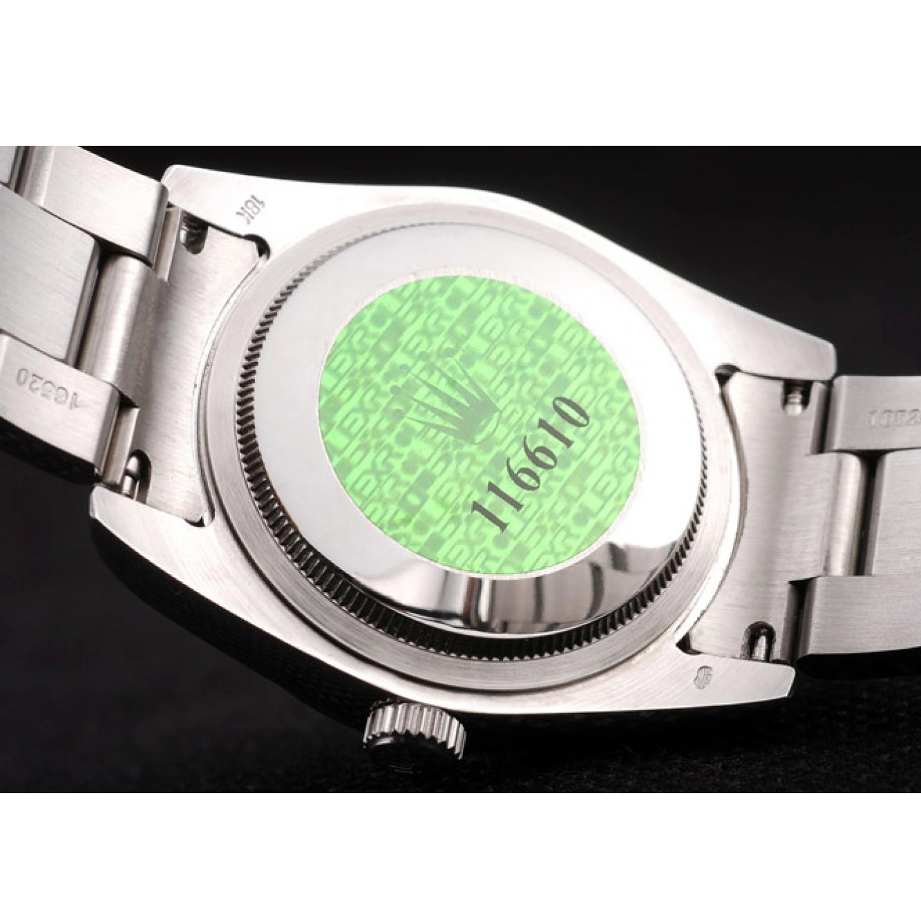 Aaa replica watch 98087 Rolex Explorer Polished Dial Steel Black Stainless 0511